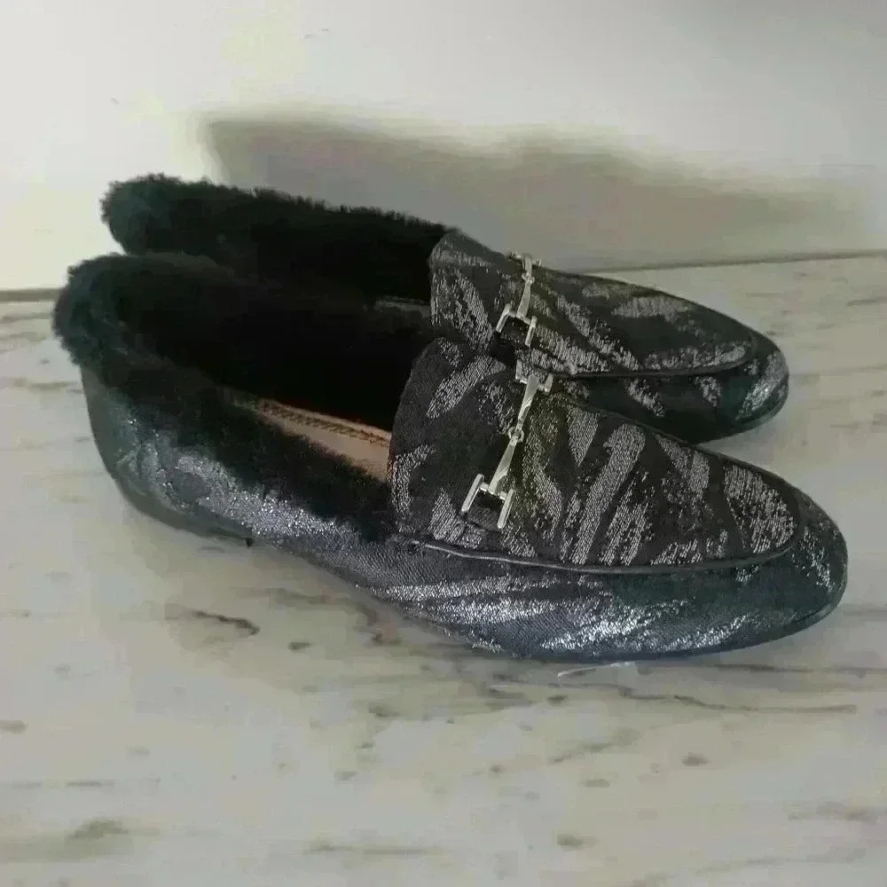 Sam Edelman Womens Loraine Faux Fur Loafer 8.5